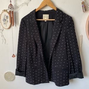 Stunning black & silver studded blazer!